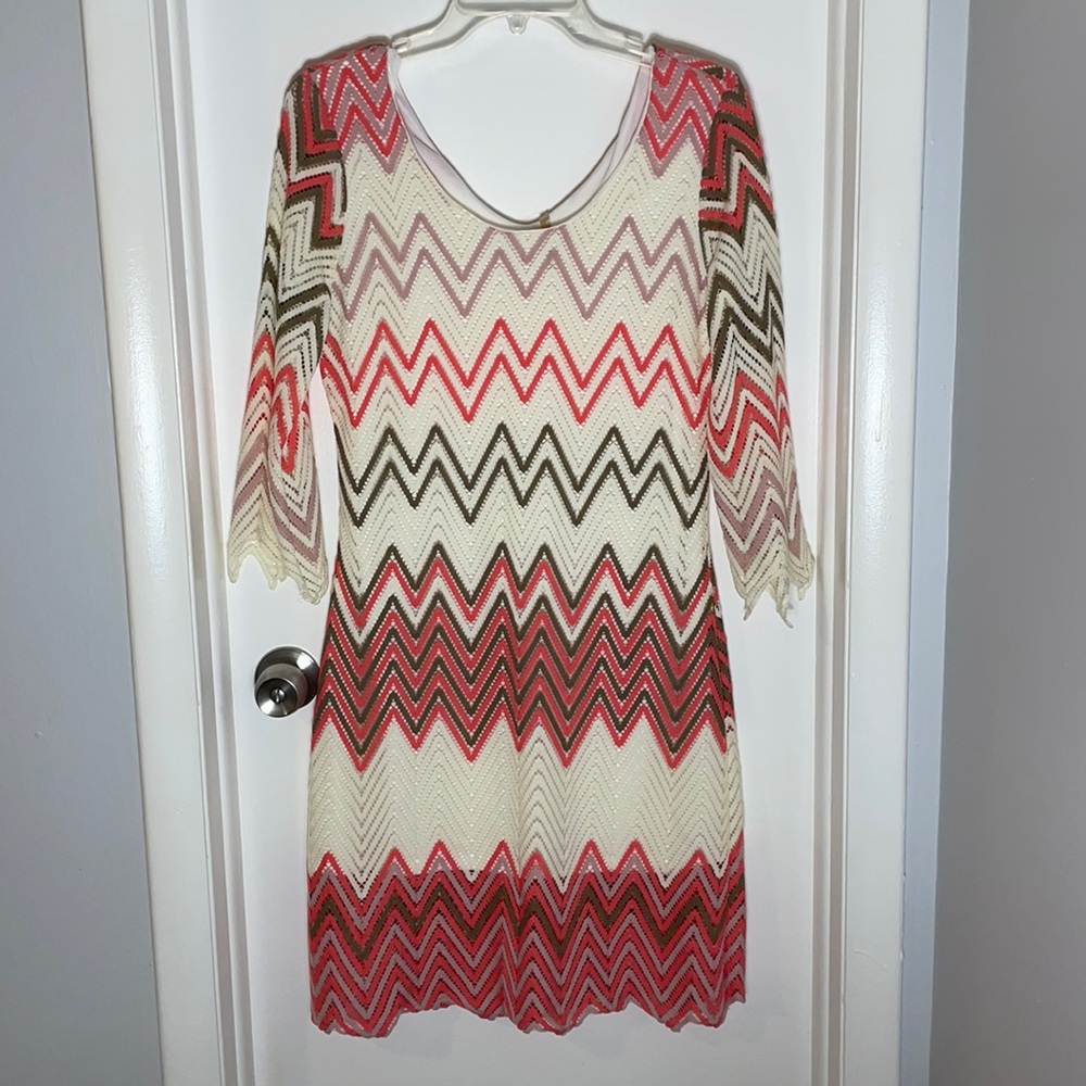 Mid rise lace dress 3/4 sleeves